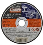 Круг отрезной 125х1.4x22.2 мм по металлу и нержавеющей стали GEPARD 