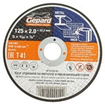 Круг отрезной 125х2.0x22.2 мм по металлу и нержавеющей стали GEPARD 