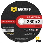 Круг отрезной 230х2.0x22.2 мм по металлу GRAFF