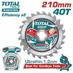 Диск пильный по дереву 210x25,4x1,2 мм 40T TOTAL