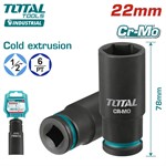 Торцевая головка удлиненная ударная 1/2 " 22 мм TOTAL