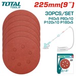 Набор шлифовальных кругов 225 мм TOTAL (30 штук)