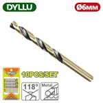 Сверло по металлу HSS 6 мм DYLLU DTTD89006 (10 шт)