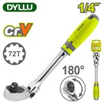 Ключ-трещотка с шарниром 1/4 " DYLLU DTRW4214