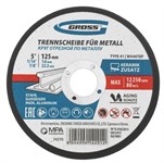 Круг отрезной 125x1.6х22,2 мм по металлу  и нержавеющей стали Gross