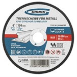 Круг отрезной 150x1.6х22,2 мм по металлу и нержавеющей стали Gross