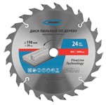 Диск пильный по дереву 190x20/16x2,6 мм 24Т Gross