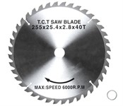 Диск пильный по дереву 255х30/25,4х2,8 мм 40Т BULL