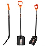 Лопата совковая 230х275х1250 мм, цельнометаллическая FINLAND