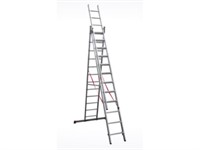 Лестница алюминиевая 3-х секц. 322/790/322см 3х12 ступеней, 27,6кг NV5250 (макс. нагрузка 150кг)