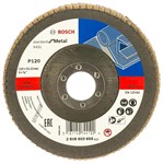 Круг лепестковый 125х22.2 мм K120 конический STANDARD FOR METAL BOSCH