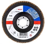 Круг лепестковый 125х22.2 мм K40 конический STANDARD FOR METAL BOSCH