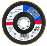 Круг лепестковый 125х22.2 мм K60 конический STANDARD FOR METAL BOSCH