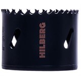 Коронка биметаллическая по металлу 57 мм крупный зуб Hilberg Cobalt 8%