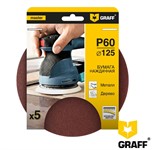 Круг шлифовальный 125 мм P40 без отверстий 5 шт. GRAFF