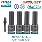 Набор ударных головок 1/2 " TOTAL  (5 шт)