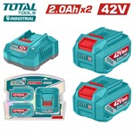 Аккумулятор 2 шт 42В  2 А/ч с зарядным устройством TOTAL