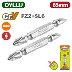 Бита двухсторонняя SL6 + PZ2 65 мм DYLLU DTSV0K21 (2 шт.)