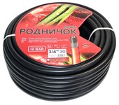 Поливочный шланг РОДНИЧОК ЛЮКС черный 3 слоя, утолщенный
