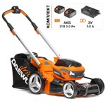 Газонокосилка аккумуляторная самоходная с вариатором DAEWOO DLM 5042Li-SV SET (42В (20+20, 47 см, 65л, 2xАКБ 5 А/ч+з/у)  