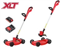 Триммер аккумуляторный WORTEX TB 2818 ALL1 XLT SET с тележкой (18В, кошение 300 мм, АКБ 2 А/ч)
