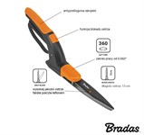 Ножницы для травы поворотные 360° , прямые лезвия 13см Bradas V-SERIES-P