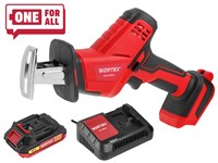 Пила сабельная аккумуляторная WORTEX CSR 1018 E  ALL1 XLT SET (18В, АКБ 2 А/ч, пропил 100/6/40мм) 