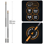Черенок алюминиевый телескопический М 119-174см OneClick FISKARS