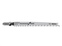 Пилка лобзиковая по дереву 117 мм T234X, HCS (1 шт.) BOSCH (пропил прямой, тонкий, без сколов в древесине)