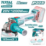 Углошлифмашина аккумуляторная TOTAL TAGLI212027
