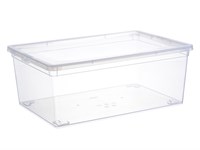 Ящик для хранения прозрачный 370x250x140 мм, IDEA