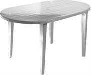 Пластиковый стол для дачи, овальный (1400x800x710 мм)