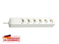 Удлинитель 1.5 м (6 роз., 3.3 кВт, с/з, ПВС) белый Brennenstuhl Eco-Line (провод 3х1,5 мм2; сила тока 16А; с/з)
