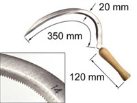 Серп, лезвие 350 мм, деревянная ручка