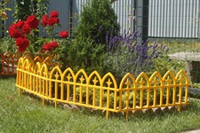 Забор декоративный "Кованый цветок", 3х0,3 м, желтый (PROTEX)
