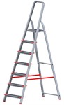 Лестница-стремянка алюм. проф с широкой ступенью 147 см, 7 ступеней, 6,8 кг. NV500 Новая Высота (макс. нагрузка 225 кг)