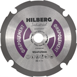 Диск пильный по фиброцементу Hilberg Industrial 165*20*1,6/2,3 мм, 4T зубов 