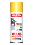 Краска-эмаль аэроз. универсальная желтый глянец STARFIX 520мл (1018)