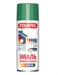 Краска-эмаль аэроз. универсальная зеленый глянец STARFIX 520мл (6029)