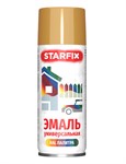 Краска-эмаль аэроз. универсальная золотой металлик STARFIX 520 мл (1036)