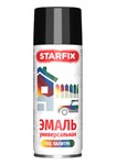 Краска-эмаль аэроз. универсальная черный глянец STARFIX 520мл (9017)