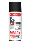 Краска-эмаль аэроз. универсальная черный матовый STARFIX 520мл (9011)