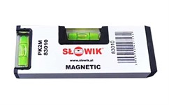 Уровень 140 мм 2 глаз. карманный магнитн., серебро PK2M SLOWIK (быт.) 