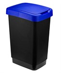 Контейнер для мусора "ТВИН" 25 л., (синий), IDEA