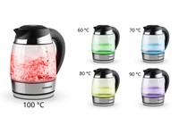 Чайник электрический AKL-241 NORMANN (2200 Вт; 1,8 л; стекло; поддержание температуры 60-70-80-90-100 C; подсветка)