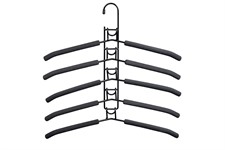 Вешалка-трансформер для одежды 5 в 1, 38x40, «ГИНГО», металл, пена, черная