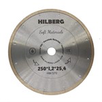 Диск алмазный 250 мм  Hilberg сплошной, ультратонкий 1,2 мм