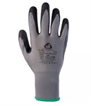  Перчатки с защитой от порезов, р-р 9/L (полиэстер, нитрил. покр.), серые (перчатки стекольщика, антипорезные) (JETA SAFETY)