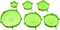Набор универсальных растягивающихся крышек, 6 шт., силикон, зеленый - фото 127022