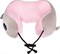 Дорожная подушка-подголовник для шеи с завязками, серо-розовая, BRADEX 